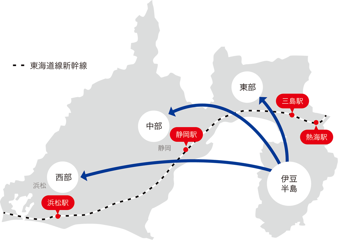 東海バスの営業区域